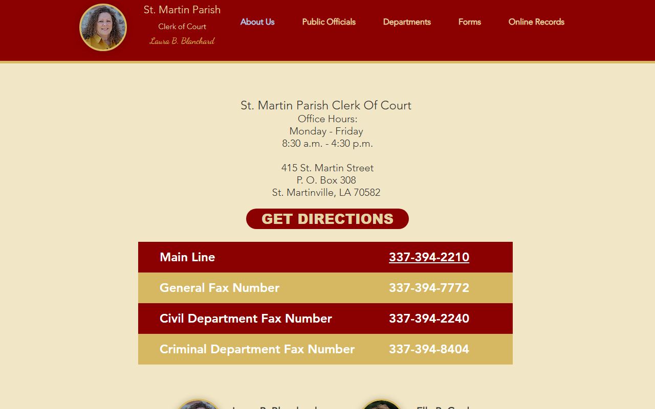 St. Martin Parish Clerk of Court records clerk directory source