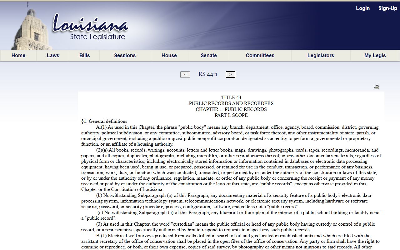 St. Martin Parish court records Louisiana public records definition source