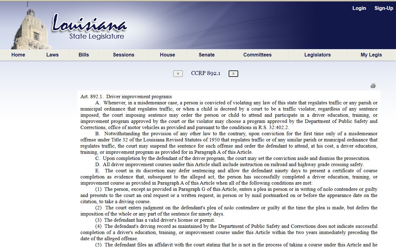 St. Martin Parish criminal court records court traffic reporting statute source