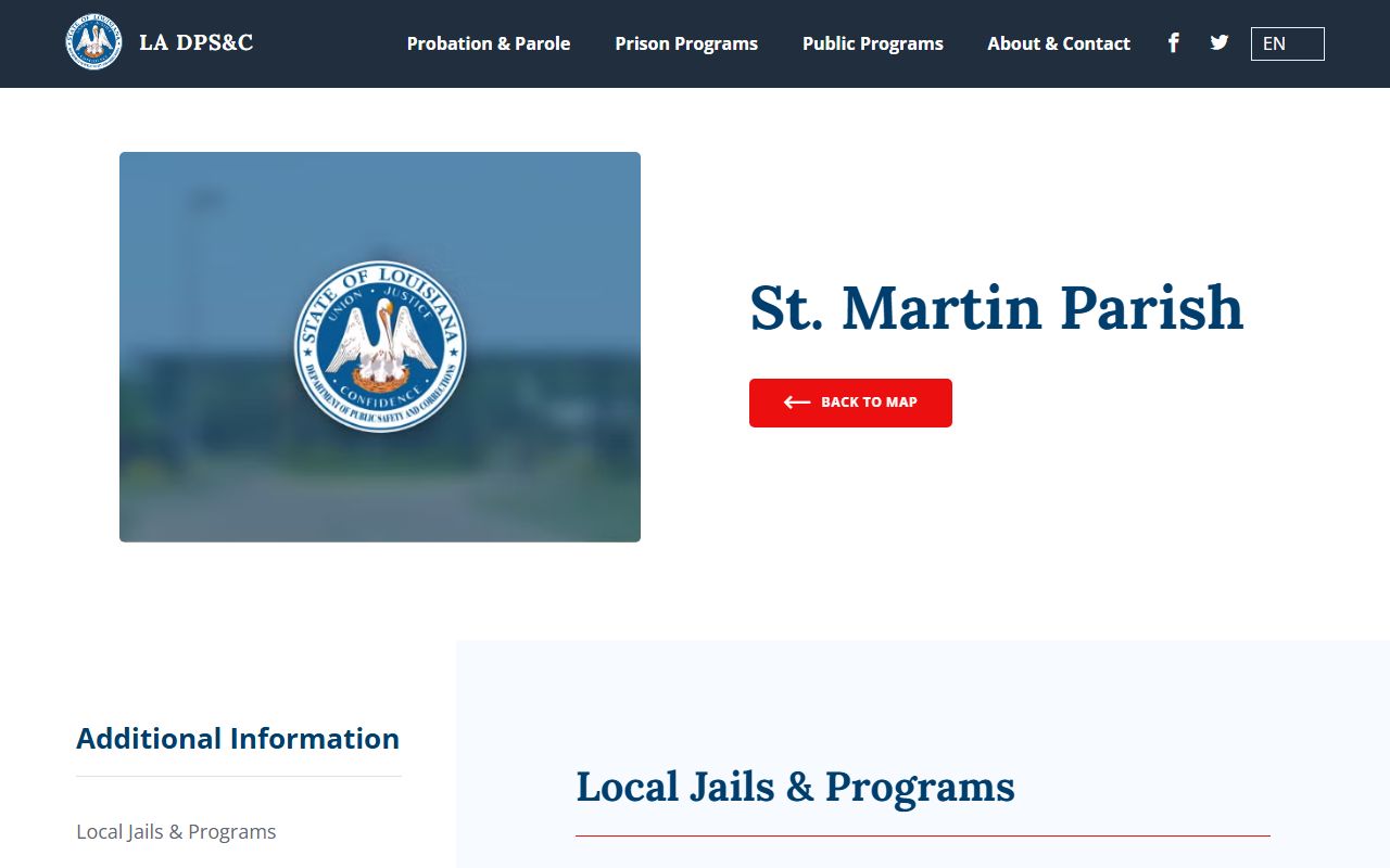 St. Martin Parish criminal court records Louisiana DPS and Corrections parish source