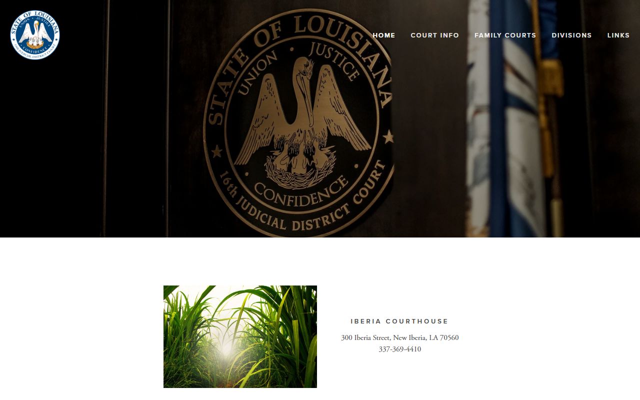 St. Martin Parish court records 16th Judicial District Court home page